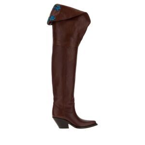 Chloe Women Chocolate Leather Azelan Boots